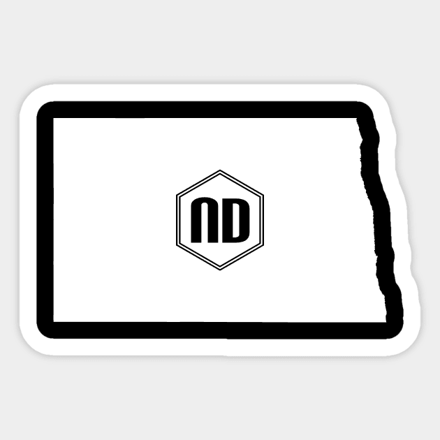 North Dakota Homer (White) Sticker by caknuck